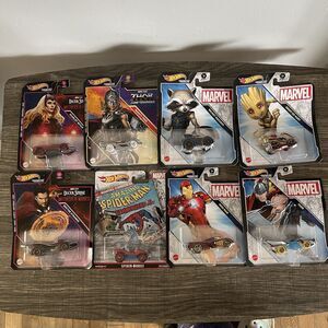 Hot Wheels Character Cars MARVEL Complete set of 8 Cars
